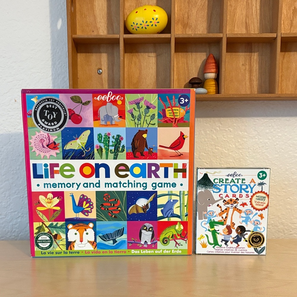 Eeboo Life on Earth Memory and Matching Game + Create A Story Cards